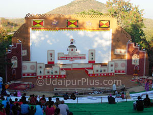 Open air amphitheatre in Shilpgram, Udaipur.